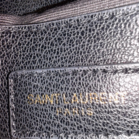 Saint Laurent Black Quilted Chevron Top-Handle Bag with Gold Hardware - Picture 11 of 15